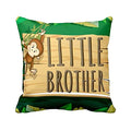 TheYaYaCafe Rakhi Gifts 16X16 inches Cushion Cover Little Brother Printed Raksha Bandhan Birthday