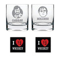 Gabbar Mogambo Engraved Whiskey Glasses - Villain Theme Gift