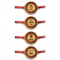 TheYaYaCafe Rakhi for Brother Set of 4 Engraved Wooden Rakhi with MDF Dial 1.5 Inches, Raksha Bandhan Gift for Bhai, Brother, Bro from Sister, Didi, Behen