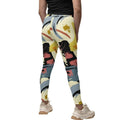 Hand Painted Abstract Print Leggings for Women