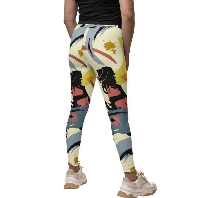 Hand Printed Abstract Print Legging