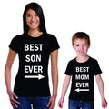 Mom & Son Matching T-Shirts Best Mom Ever, Set of 2