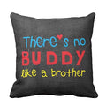TheYayaCafe Printed Cushion Cover for Brother Birthday Buddy 16x16 Inches (40x40 cm), Raksha Bandhan Bhaidooj Gift for Bhai, Brother, Bro from Sister and Family