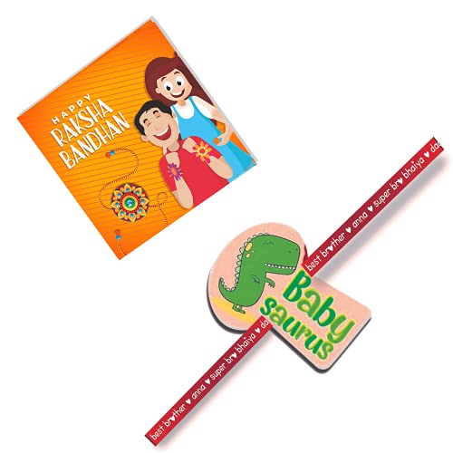 TheYaYaCafe Rakhi for Brother, Little Brother Printed Rakhi Raksha Bandhan, One Size (RK0150_0114)