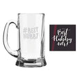 Engraved Beer Mug for Husband - Hashtag Best Hubby 580ml