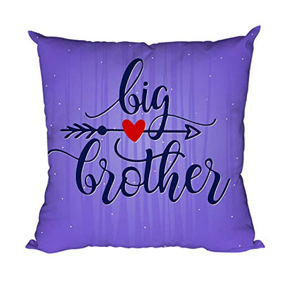 Yaya Cafe Rakhi Birthday Gift for Big Brother Cushion Cover 16X16 Inches