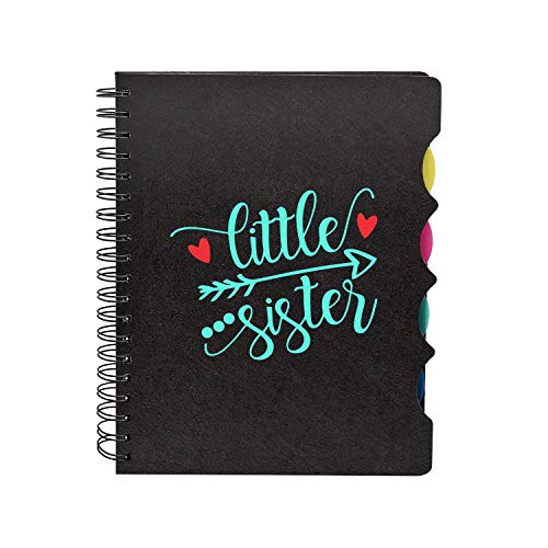 TheYayaCafe Printed Wirebound Notebook for Sister Bhaidooj A5 Size 8.5x6 Inches, Rakhi, Birthday, Anniversary Gift for Sister, Bhai