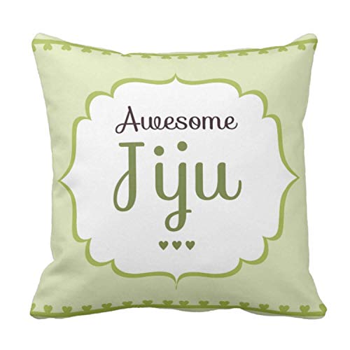 YaYa Cafe™ 16X16 inches Birthday for Brother in Law Jiju Cushion Cover Awesome Jiju