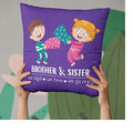TheYayaCafe Brother Sister Fight Printed Cushion Cover 16x16 Inches (40x40 cm) for Raksha Bandhan, Birthday, Bhai Dooj, for Brother, Bhai, Bhaia from Sister, Didi