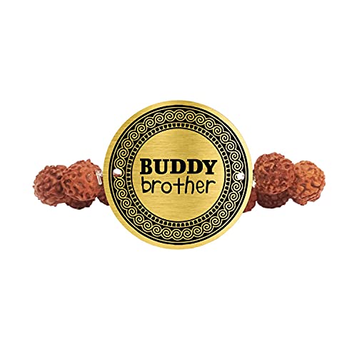 TheYaYaCafe Raksha Bandhan Gifts Little Mister Engraved Rudraksha Bracelet for Brother