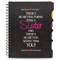 TheYaYaCafe No Better Friend Than Sister Printed Notebook 5x8 Inches — Birthday & Rakhi Gift for Sister, 300 Ruled Pages