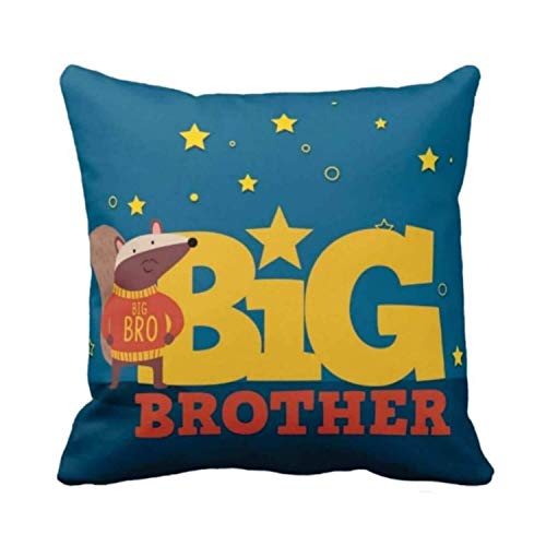 TheYaYaCafe Rakhi Gifts 16X16 inches Cushion Cover Big Brother Printed Raksha Bandhan Birthday