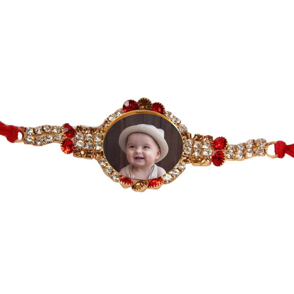 TheYaYaCafe Personalized Rakhi for Brother with Roli Tika Printed Design, Raksha Bandhan Gift for Bhai from Sister, Kids Friendly Rakhee for Rakhi Festival