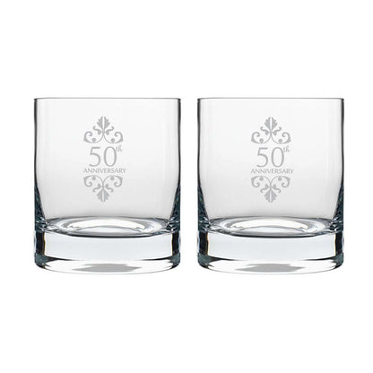 50th Anniversary Whiskey Glasses