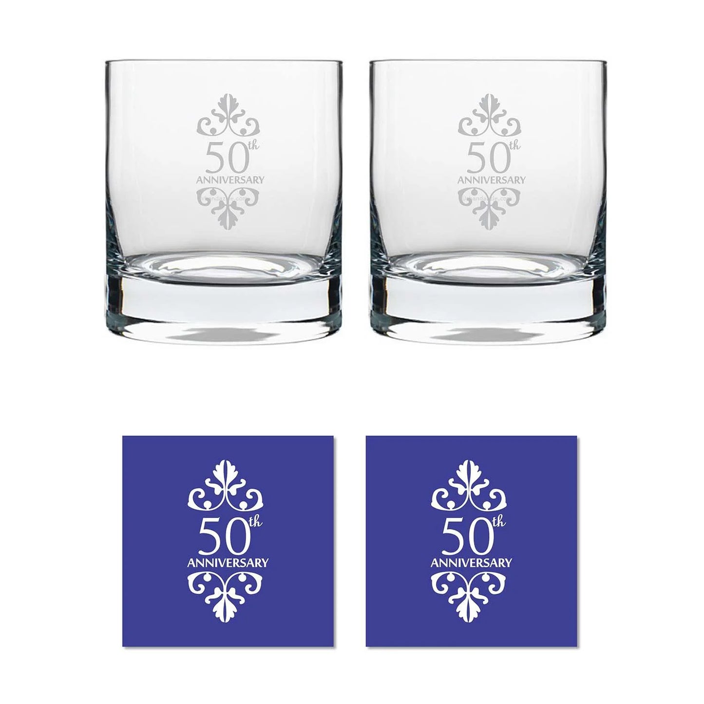 50th Anniversary Whiskey Glasses