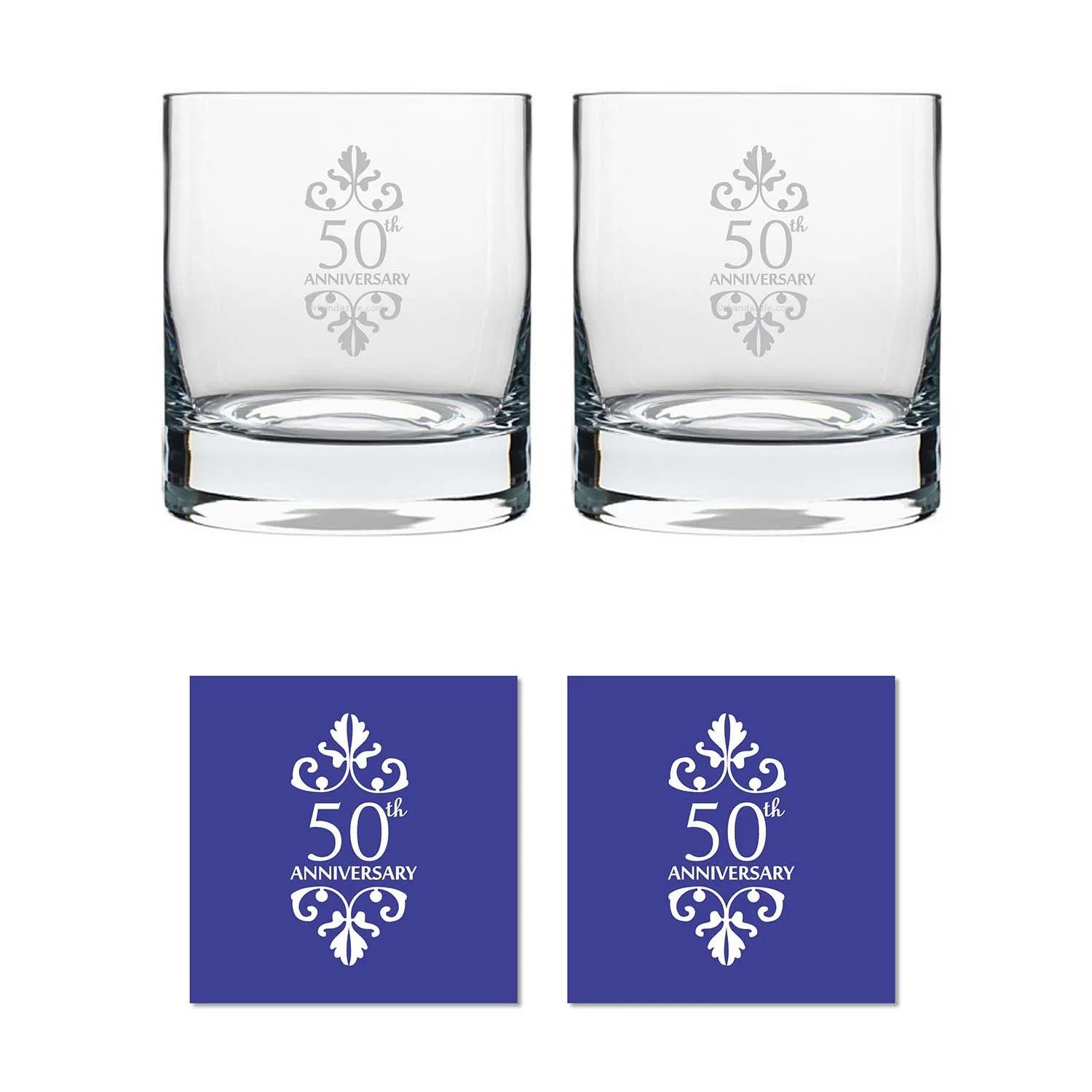 50th Anniversary Whiskey Glasses