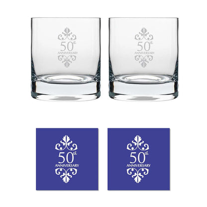 50th Anniversary Whiskey Glasses