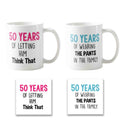 Funny 50th Anniversary Couple Coffee Mugs, Set of 2