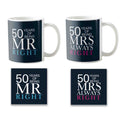 50th Anniversary Mr Right & Mrs Always Right Mugs, Set of 2