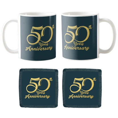 50th Golden Jubilee Anniversary Couple Coffee Mugs