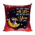 Magic Sequin Cushion Cover, Multicolour 12x12 inches