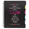 TheYayaCafe Sister Printed Wirebound Notebook A5 Size (8.5x6 Inches) 300 Ruled Pages 70 GSM, Birthday Bhai Dooj Raksha Bandhan Rakhi Valentine's Day Friendship Day Gift for Sister, Sis.