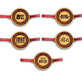 Engraved Wooden Rakhi for Brothers with Quotes - Set of 5