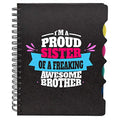 TheYayaCafe Birthday Gift Notebook for Sister, A5 Wirebound Journal 8.5x6 Inches 300 Ruled Pages, Rakhi Bhai Dooj Raksha Bandhan Gift for Sister from Brother, Ideal for School College Office Travel