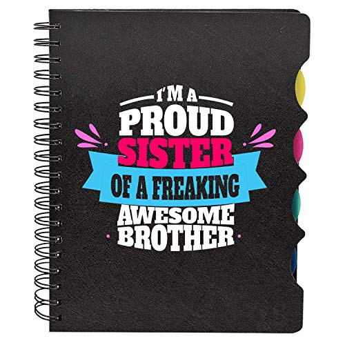 TheYayaCafe Birthday Gift Notebook for Sister, A5 Wirebound Journal 8.5x6 Inches 300 Ruled Pages, Rakhi Bhai Dooj Raksha Bandhan Gift for Sister from Brother, Ideal for School College Office Travel