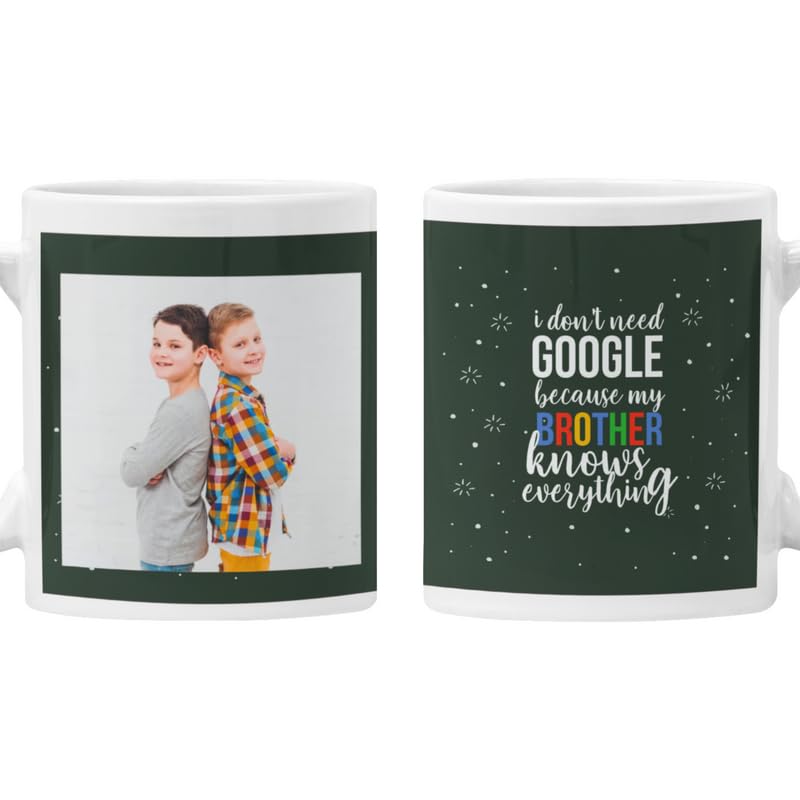 TheYaYaCafe® Personalized Ceramic Printed Google Brother Coffee Mugs for Brother Raksha Bandhan Gift