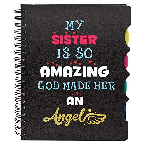 TheYayaCafe Sister Wirebound Notebook A5 Size 8.5x6 Inches, 300 Ruled Pages 70 GSM Printed Angel Sister