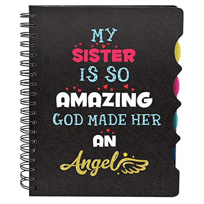 TheYayaCafe Sister Wirebound Notebook A5 Size 8.5x6 Inches, 300 Ruled Pages 70 GSM Printed Angel Sister