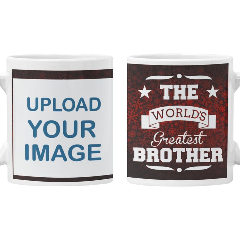 TheYaYaCafe Personalized Ceramic Printed The World Greatest Brother Coffee Mugs for Brother