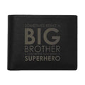 Big Brother Engraved Black Leather Wallet - Rakhi Gift