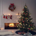 Boy and Snowman Christmas Tree Skirt, Tree Collar