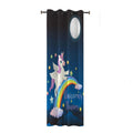 Unicorn Printed Kids Room Curtains, 4x7 Feet (Set)