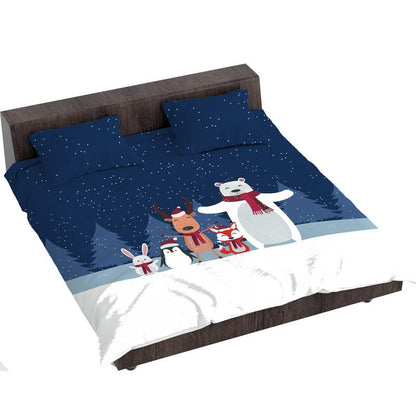 cute bears christmas bedsheet