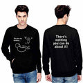 Funny Cartoon Printed Round-Neck Sweatshirt for Men