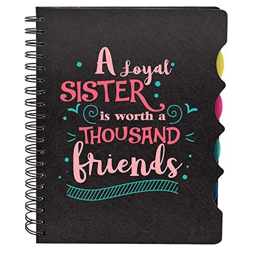 TheYayaCafe A Loyal Sister Printed Notebook A5 Size (8.5 x 6 Inches), 300 Ruled Pages, Wiro Bound, Bhaidooj Raksha Bandhan Birthday Gift for Sister, Didi, Behen from Brother