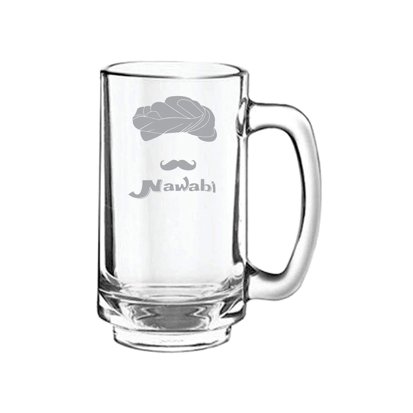 Nawaabi Hindi Engraved Beer Mug