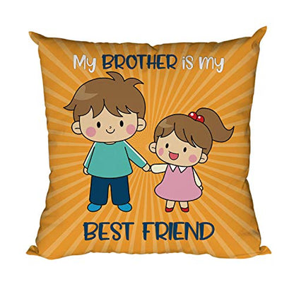 Best Friend Brother Cushion Cover 16x16 - Rakhi Gift for Bro