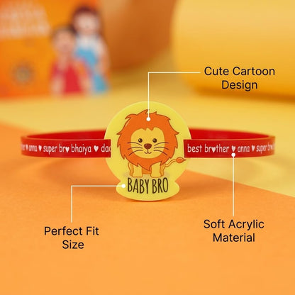 Lion Baby Bro Kids Rakhi for Little Brothers