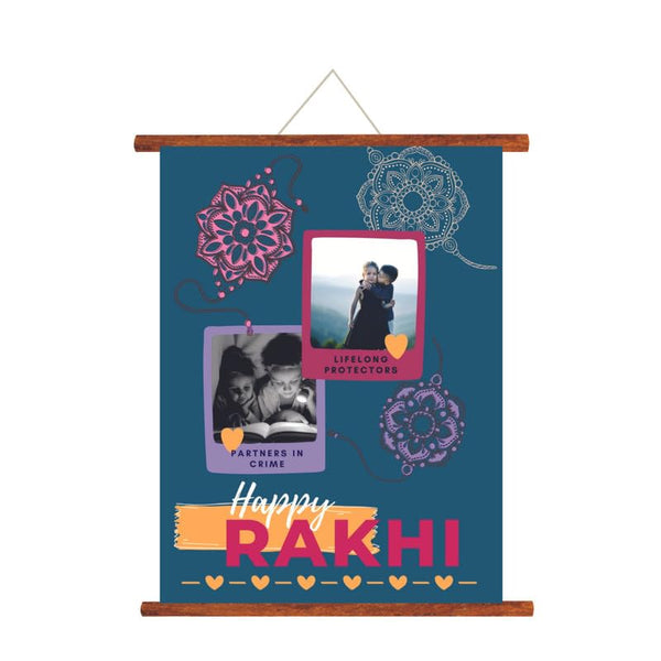 TheYaYaCafe Personalized Raksha Bandhan Scrolls_15x20 inches_Pattern 6