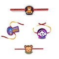 Printed Acrylic Rakhi Set of 4 for Brother | Festive Rakhi Pack