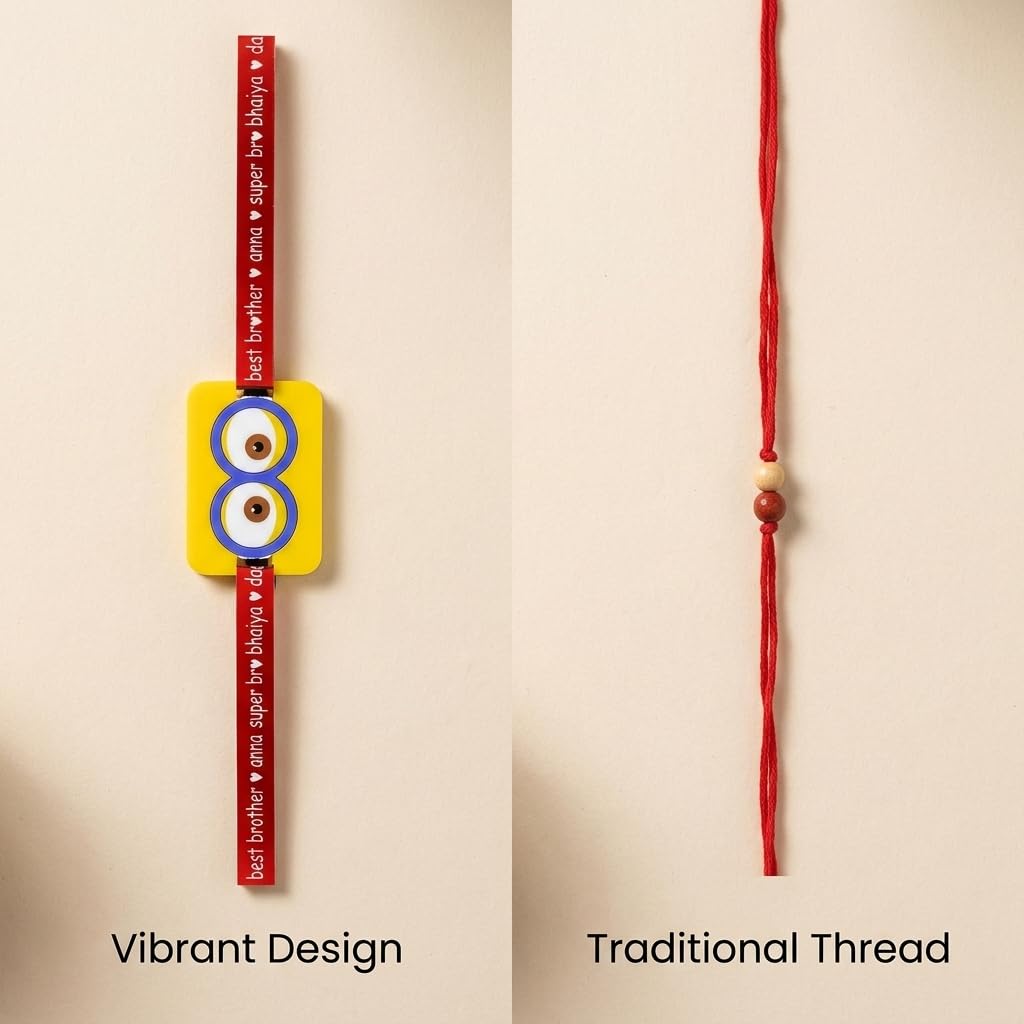 Yellow Minion Kids Rakhi for Little Brother