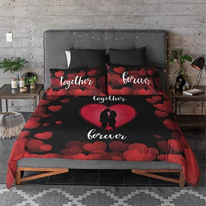 together forever bedsheet couple