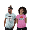 Mr Right & Mrs Always Right Matching Couple T-Shirts