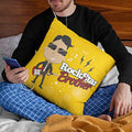 Rockstar Brother Cushion Cover 16x16 - Rakhi Birthday Gift