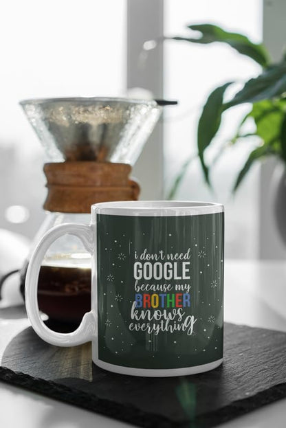 TheYaYaCafe® Personalized Ceramic Printed Google Brother Coffee Mugs for Brother Raksha Bandhan Gift