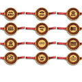 Engraved Wooden Rakhi for Brothers - Family Set of 12